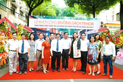Book street in Ho Chi Minh City started to build